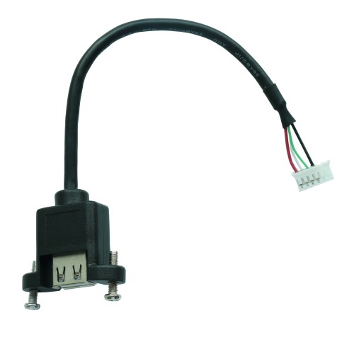 USB母座带螺丝转5Pin白色线-USB定制线